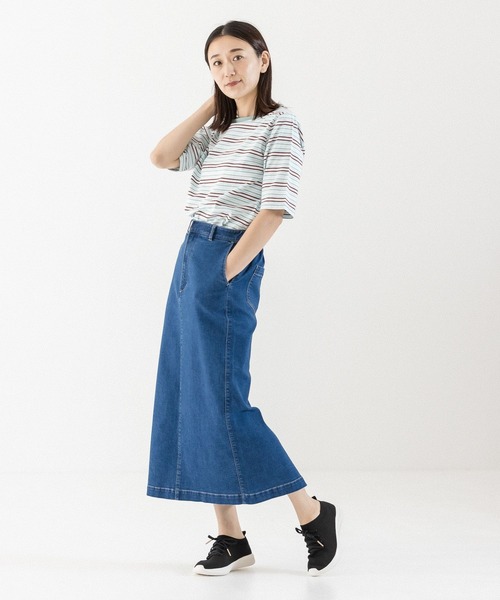 LEPSIM（レプシィム）の「マルチボーダーカットソー　294985（Tシャツ/カットソー・レディース・グレイッシュベージュ/ブルー/ピンク/ネイビー・FREE）」の8枚目の写真