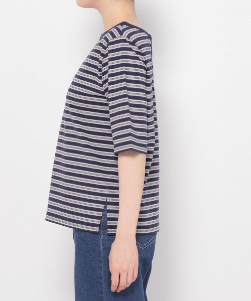 LEPSIM（レプシィム）の「マルチボーダーカットソー　294985（Tシャツ/カットソー・レディース・グレイッシュベージュ/ブルー/ピンク/ネイビー・FREE）」の16枚目の写真