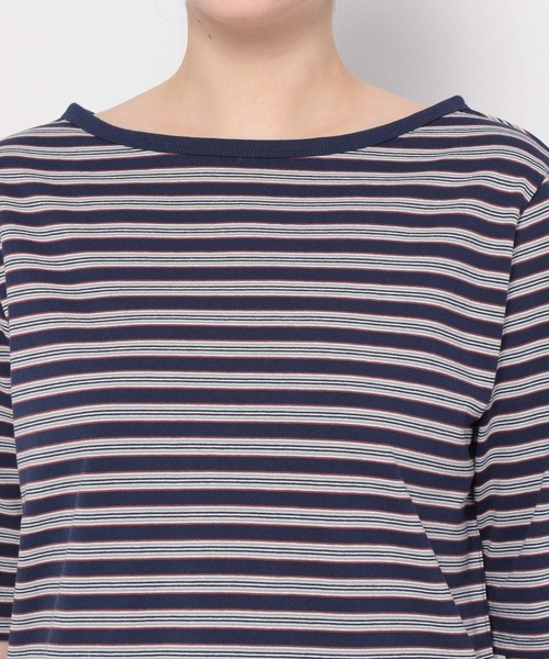 LEPSIM（レプシィム）の「マルチボーダーカットソー　294985（Tシャツ/カットソー・レディース・グレイッシュベージュ/ブルー/ピンク/ネイビー・FREE）」の18枚目の写真