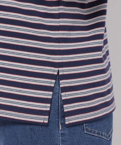 LEPSIM（レプシィム）の「マルチボーダーカットソー　294985（Tシャツ/カットソー・レディース・グレイッシュベージュ/ブルー/ピンク/ネイビー・FREE）」の20枚目の写真