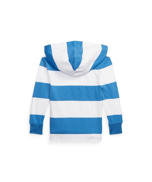 POLO RALPH LAUREN CHILDRENSWEAR(ポロ ラルフ ローレン チルドレンズウェア)の「ストライプド ジャージー フーデッド ラグビー シャツ(パーカー・キッズ・マルチ・4/6/7)」の4枚目の写真