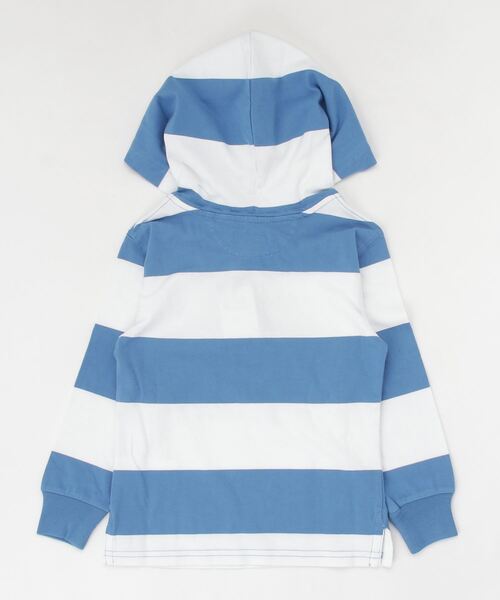 POLO RALPH LAUREN CHILDRENSWEAR(ポロ ラルフ ローレン チルドレンズウェア)の「ストライプド ジャージー フーデッド ラグビー シャツ(パーカー・キッズ・マルチ・4/6/7)」の2枚目の写真