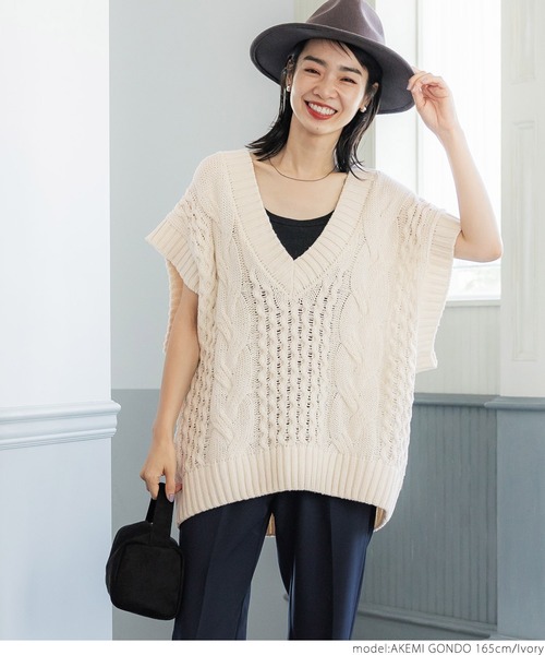 coca（coca）（コカ）の「ケーブル編みニットベスト（ベスト）」 - WEAR