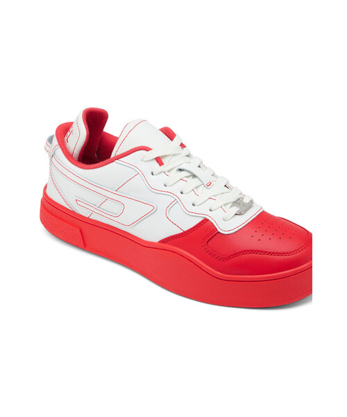 DIESEL(ディーゼル)の「メンズ カウレザー ローカット スニーカー(スニーカー・メンズ・ホワイト×レッド/ホワイト×ブラック・44/41/42/43/40)」の11枚目の写真