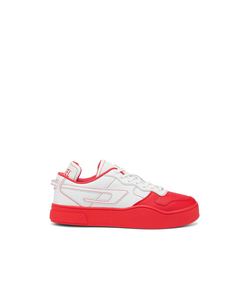 DIESEL(ディーゼル)の「メンズ カウレザー ローカット スニーカー(スニーカー・メンズ・ホワイト×レッド/ホワイト×ブラック・44/41/42/43/40)」の7枚目の写真