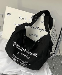 英字ロゴ 斜め掛け ショルダーバッグ キャンバス トートバッグ メッセンジャーバッグ