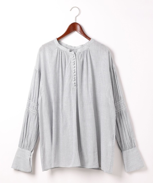 niko and...（ニコアンド）の「[MODE NORM CORE]80コットンボイル2WAYブラウス（シャツ/ブラウス・レディース・オフホワイト/スモーク/ネイビー・MEDIUM/LARGE）」の12枚目の写真