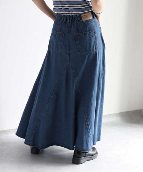 cepo（セポ）の「ボリュームフレアーデニムスカート　セットアップ可能（デニムスカート・レディース・ネイビー/ブルー系2・S/M）」の13枚目の写真