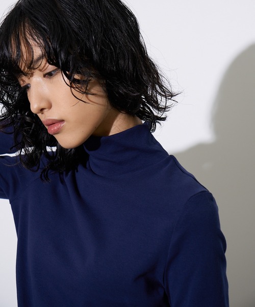 4youstory(フォーユーストーリー)の「【4youstory】カットアウトハイネックロングTシャツ(Tシャツ/カットソー・レディース・グレー/ネイビー/イエロー・FREE)」の17枚目の写真