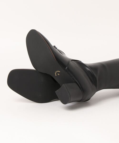 Fabby fabby（ファビィーファビィー）の「スクエアストレッチロングブーツ（ブーツ・レディース・ブラック/ブラウン・SMALL/LARGE/MEDIUM）」の3枚目の写真