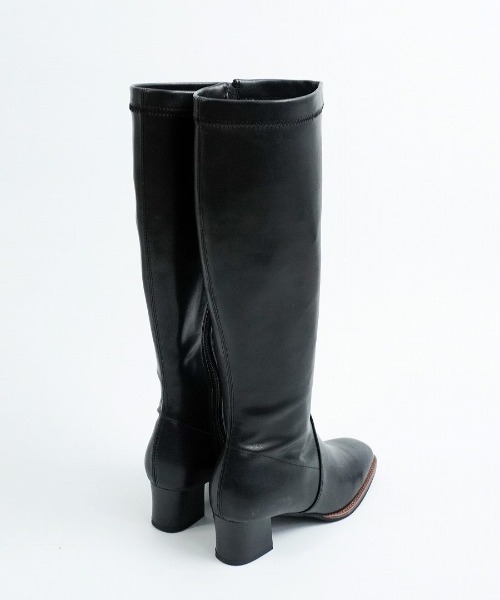 Fabby fabby（ファビィーファビィー）の「スクエアストレッチロングブーツ（ブーツ・レディース・ブラック/ブラウン・SMALL/LARGE/MEDIUM）」の10枚目の写真