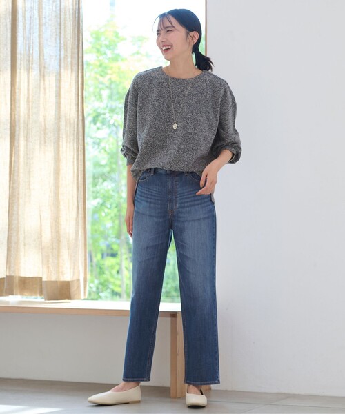 ANY（エニィ）の「【ストレッチ・洗濯機可能】オーセンティックヴィンテージ デニム（デニムパンツ・レディース・サックスブルー系/ネイビー系・2/3/1）」の5枚目の写真