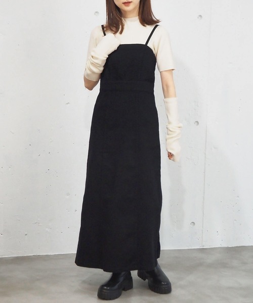 tiptop（ティップトップ）の「ナロージャンパースカート（ジャンパースカート・レディース・ブラック/ブラック系その他3/ブラック系その他2/ブラック系その他・FREE）」の2枚目の写真