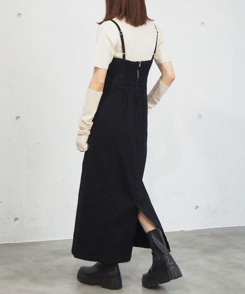 tiptop（ティップトップ）の「ナロージャンパースカート（ジャンパースカート・レディース・ブラック/ブラック系その他3/ブラック系その他2/ブラック系その他・FREE）」の7枚目の写真