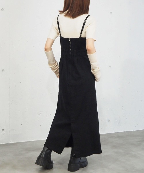 tiptop（ティップトップ）の「ナロージャンパースカート（ジャンパースカート・レディース・ブラック/ブラック系その他3/ブラック系その他2/ブラック系その他・FREE）」の8枚目の写真