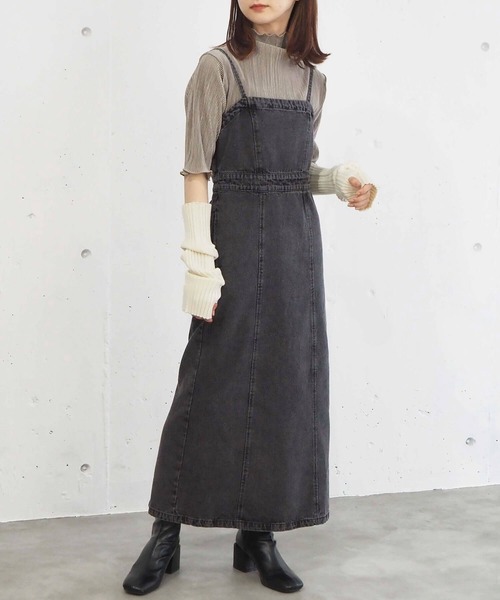 tiptop（ティップトップ）の「ナロージャンパースカート（ジャンパースカート・レディース・ブラック/ブラック系その他3/ブラック系その他2/ブラック系その他・FREE）」の10枚目の写真