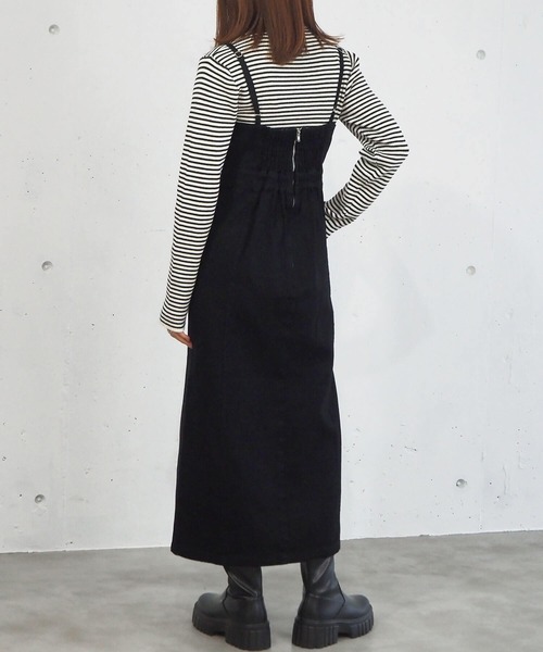 tiptop（ティップトップ）の「ナロージャンパースカート（ジャンパースカート・レディース・ブラック/ブラック系その他3/ブラック系その他2/ブラック系その他・FREE）」の16枚目の写真