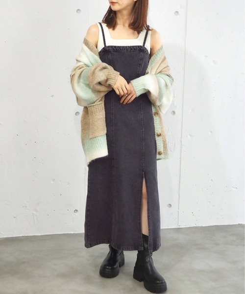 tiptop（ティップトップ）の「ナロージャンパースカート（ジャンパースカート・レディース・ブラック/ブラック系その他3/ブラック系その他2/ブラック系その他・FREE）」の18枚目の写真