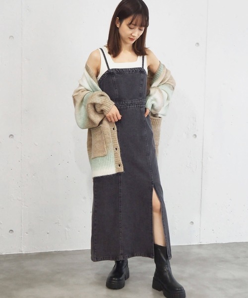 tiptop（ティップトップ）の「ナロージャンパースカート（ジャンパースカート・レディース・ブラック/ブラック系その他3/ブラック系その他2/ブラック系その他・FREE）」の20枚目の写真