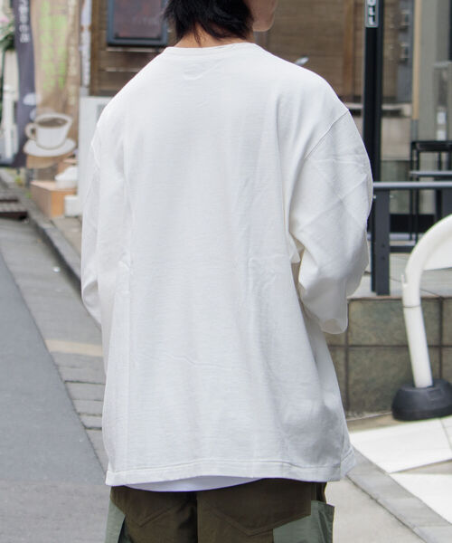 ARMY TWILL（アーミーツイル）の「【ARMY TWILL/アーミーツイル】スリーピングシャツ（Tシャツ/カットソー・メンズ・ホワイト/チャコールグレー・M/L）」の9枚目の写真