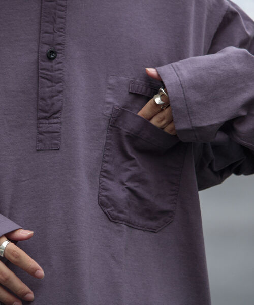 ARMY TWILL（アーミーツイル）の「【ARMY TWILL/アーミーツイル】スリーピングシャツ（Tシャツ/カットソー・メンズ・ホワイト/チャコールグレー・M/L）」の16枚目の写真