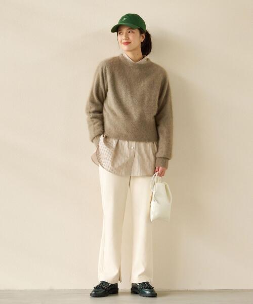 green label relaxing（グリーンレーベルリラクシング）の「［ size SHORT あり ］コーデュロイ ジャージー パンツ（その他パンツ・レディース・オフホワイト/ライム/ダークグレー/その他1・SHORT/36/38）」の7枚目の写真