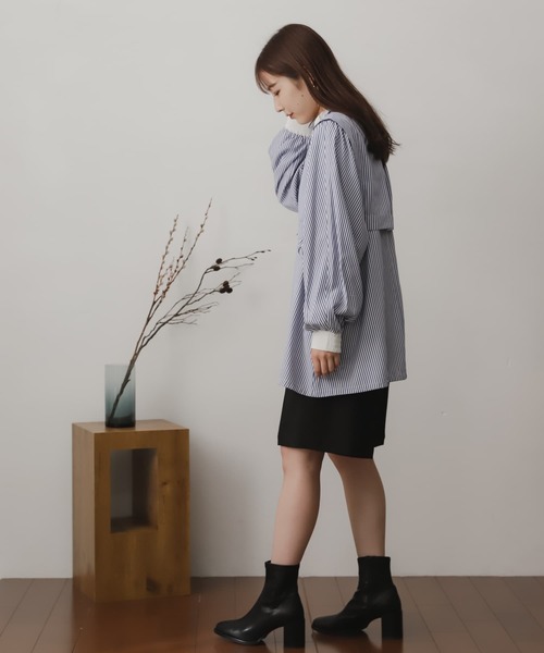 SENSE OF PLACE by URBAN RESEARCH(センスオブプレイスバイアーバンリサーチ)の「ベストレイヤードシャツ(シャツ/ブラウス・レディース・チャコールグレー/オフホワイト/グリーン/ブルー系その他・ONE)」の9枚目の写真