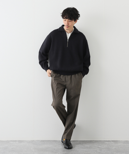 EDIFICE(エディフィス)の「【MEIAS / メイアス】 WOOLON HALF ZIP P/O(ニット/セーター・メンズ・ブラック/アイボリー・MEDIUM/LARGE)」の5枚目の写真