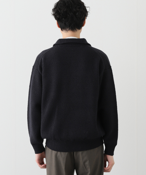 EDIFICE(エディフィス)の「【MEIAS / メイアス】 WOOLON HALF ZIP P/O(ニット/セーター・メンズ・ブラック/アイボリー・MEDIUM/LARGE)」の9枚目の写真