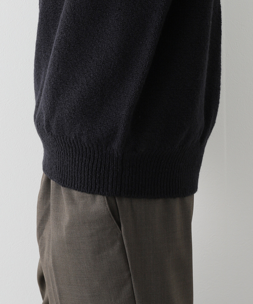 EDIFICE(エディフィス)の「【MEIAS / メイアス】 WOOLON HALF ZIP P/O(ニット/セーター・メンズ・ブラック/アイボリー・MEDIUM/LARGE)」の8枚目の写真