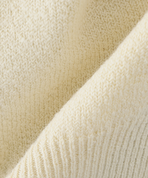 EDIFICE(エディフィス)の「【MEIAS / メイアス】 WOOLON HALF ZIP P/O(ニット/セーター・メンズ・ブラック/アイボリー・MEDIUM/LARGE)」の4枚目の写真