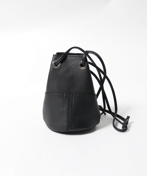 marco masi（マルコマージ）の「MARCO MASI/マルコマージ 巾着バッグ（ショルダーバッグ・レディース・ブラック/キャメル/ホワイト・FREE）」の5枚目の写真