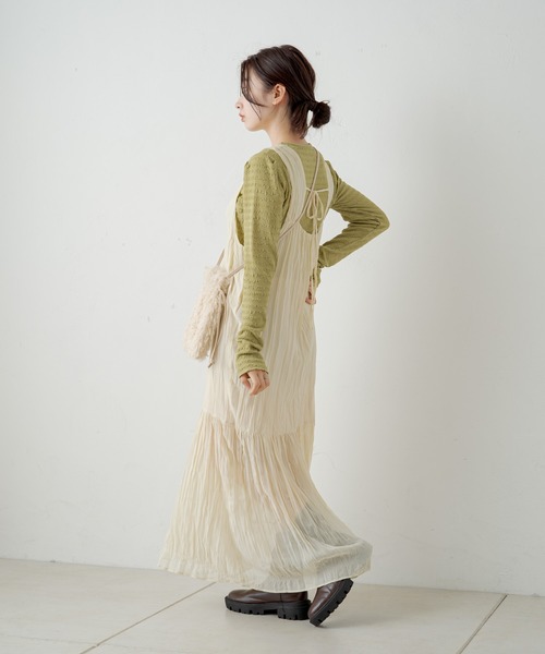 Kastane（カスタネ）の「カットジャガードプルオーバー（Tシャツ/カットソー・レディース・アイボリー/ブラック/グリーン・FREE）」の14枚目の写真