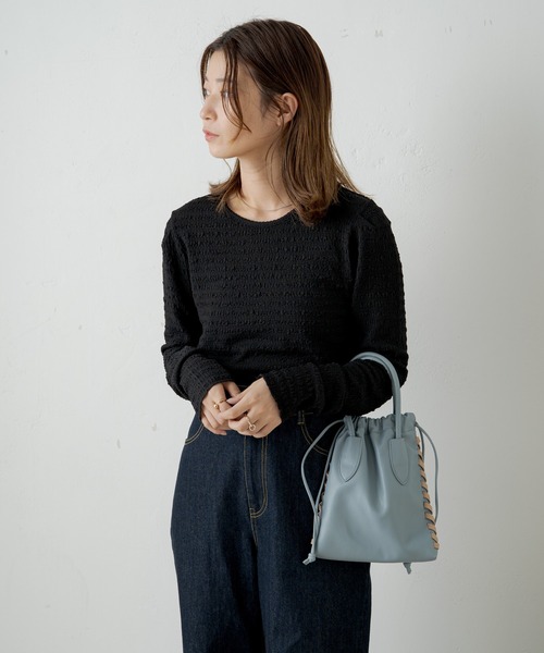 Kastane（カスタネ）の「カットジャガードプルオーバー（Tシャツ/カットソー・レディース・アイボリー/ブラック/グリーン・FREE）」の11枚目の写真