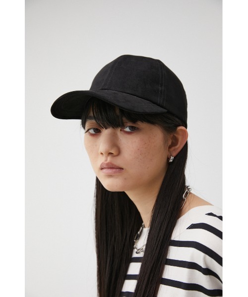 AZUL by moussy(アズールバイマウジー)の「BASIC SUEDE CAP/ベーシックスエードキャップ(キャップ・レディース・ブラック/ブルー/ダークベージュ・FREE)」の5枚目の写真
