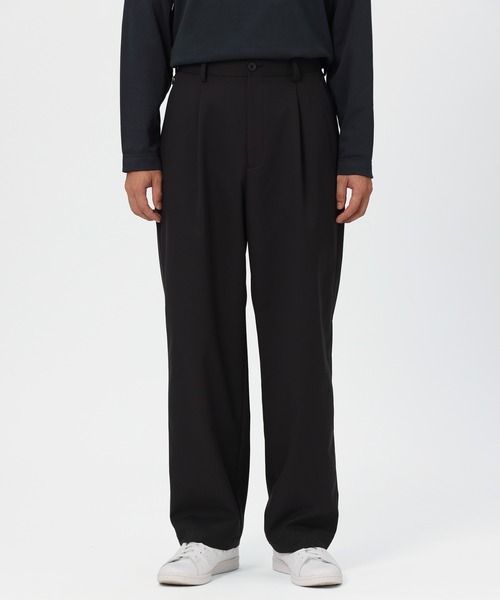 【セール】SOLOTEX HEAT ENERGY/BLACK1タックワイドパンツ（その他パンツ）｜KASHIYAMA（カシヤマ）