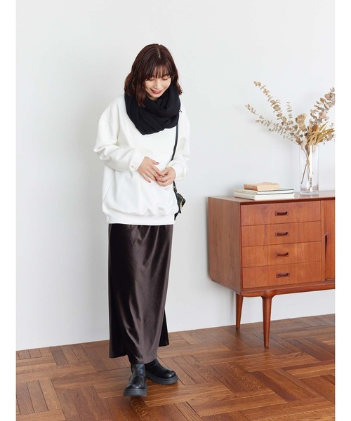 Edit Sheen(エディットシーン)の「カシミアタッチ大判ストール(ストール/ショール・レディース・ブラック/グレー/アイボリー・FREE)」の6枚目の写真