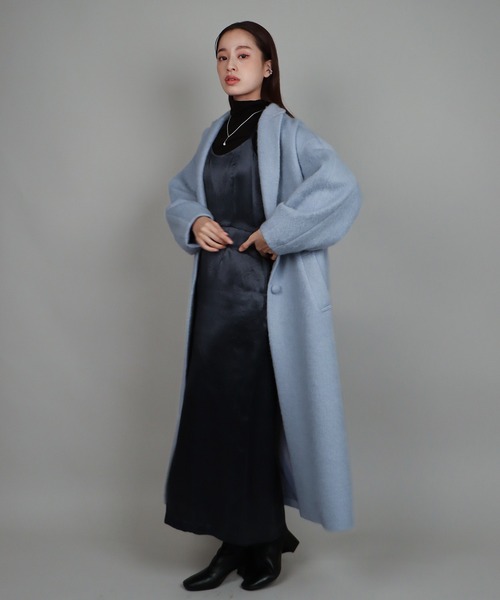 ジェーバイブルー（J by blue）/尾州シャギーウールオーバーコート J by blue（ジェイバイブルー）の「尾州シャギーウールオーバーコート