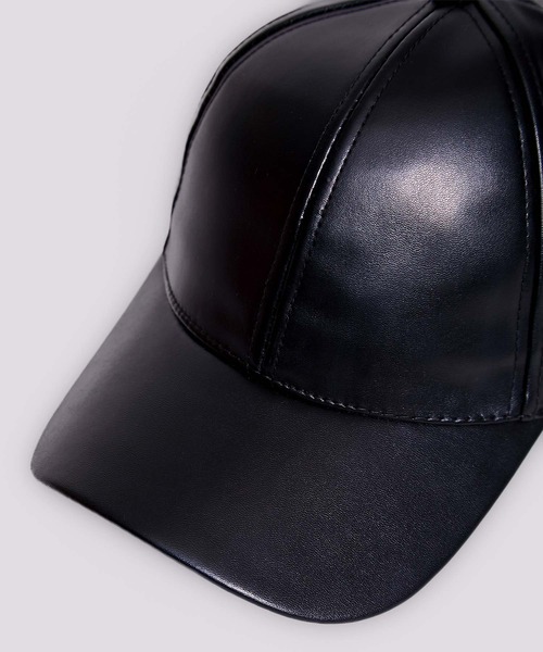 babyShoop(ベイビーシュープ)の「フェイクレザーCAP(キャップ・レディース・ブラック・FREE)」の4枚目の写真