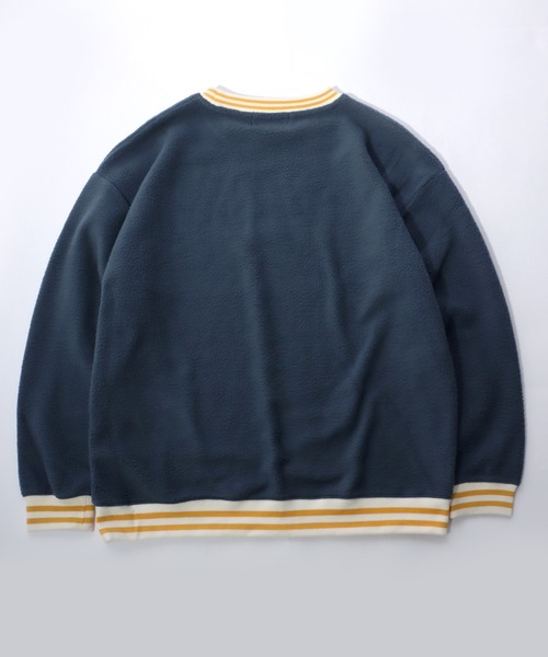 Salong hameu(サロン ハミュー)の「ソフトボアフリース カレッジロゴ刺繍リンガースウェットトップス メンズ レディース/トレーナープルオーバー(スウェット・レディース・ブラウン/パープル/ブルー/アイボリー・M/L/LL)」の10枚目の写真