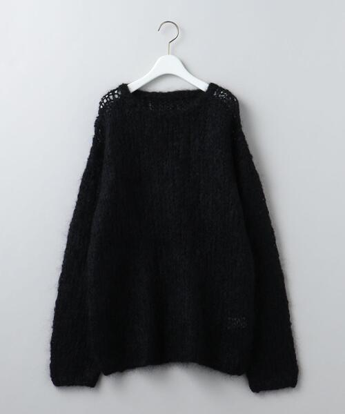 6(ロク)の「<6(ROKU)>MOHAIR WOOL KNIT/ニット(ニット/セーター・レディース・ブラック/ライム・FREE)」の1枚目の写真