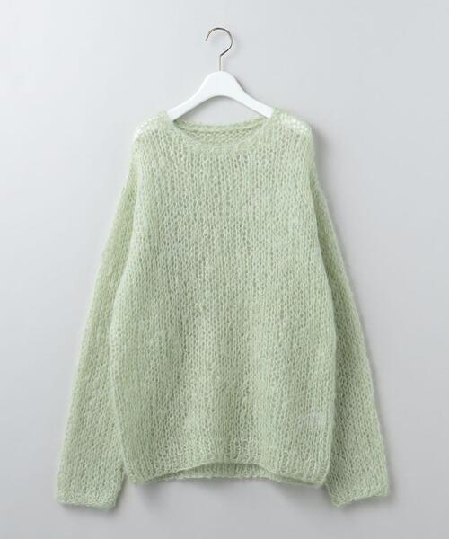 6(ロク)の「<6(ROKU)>MOHAIR WOOL KNIT/ニット(ニット/セーター・レディース・ブラック/ライム・FREE)」の10枚目の写真
