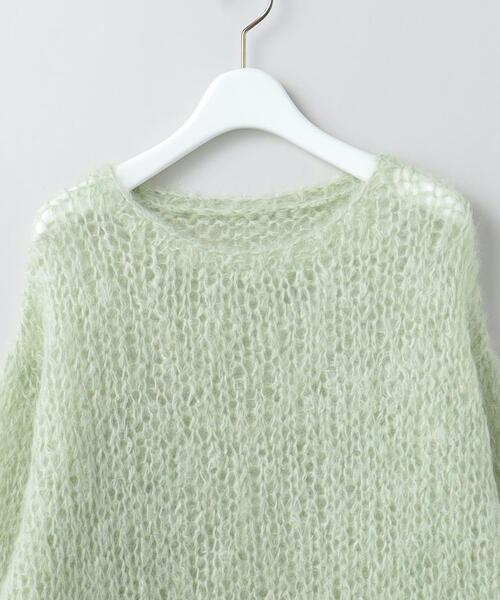 6(ロク)の「<6(ROKU)>MOHAIR WOOL KNIT/ニット(ニット/セーター・レディース・ブラック/ライム・FREE)」の8枚目の写真