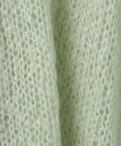 6(ロク)の「<6(ROKU)>MOHAIR WOOL KNIT/ニット(ニット/セーター・レディース・ブラック/ライム・FREE)」の4枚目の写真