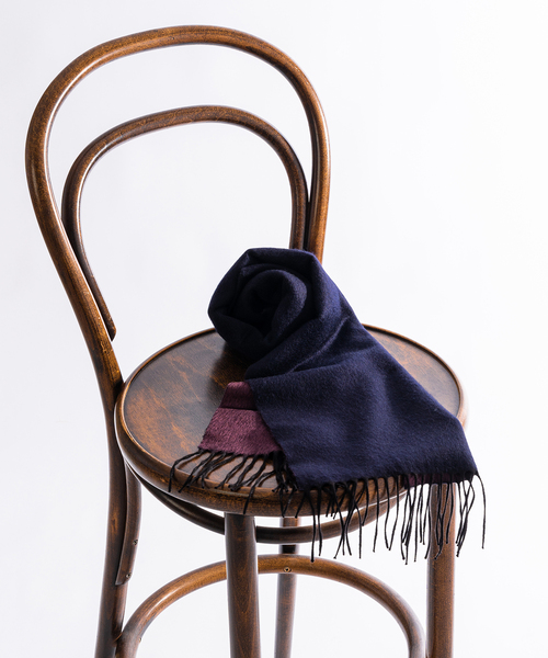 PIACENZA（ピアチェンツァ）の「【PIACENZA】MIRROR シルクカシミヤ Wフェイスマフラー（マフラー・メンズ・ライトグレー/ブラック/ネイビー/ブラウン・FREE）」の15枚目の写真