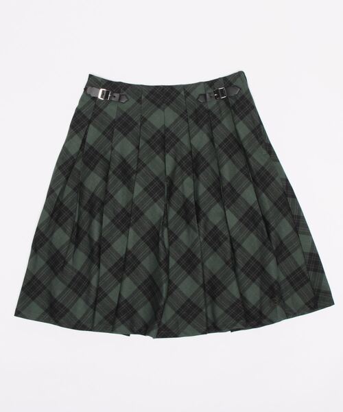 pom ponette junior（ポンポネットジュニア）の「タックスカート（スカート・キッズ・グレー/ブルー/グリーン・S/M/L/LL）」の2枚目の写真