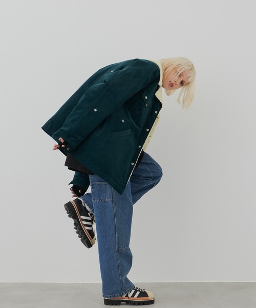 Wrangler（ラングラー）の「Wrangler×AIVER　コーデュロイボア刺繍ランチコート（その他アウター・メンズ・ダークグリーン/ブラック・X-LARGE/MEDIUM/SMALL/LARGE）」の16枚目の写真