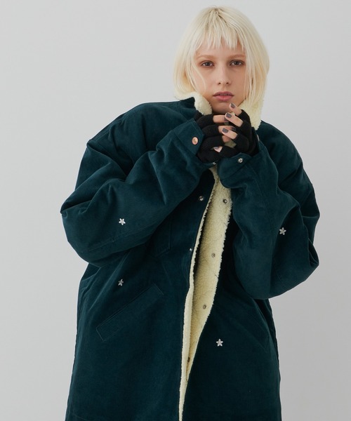 Wrangler（ラングラー）の「Wrangler×AIVER　コーデュロイボア刺繍ランチコート（その他アウター・メンズ・ダークグリーン/ブラック・X-LARGE/MEDIUM/SMALL/LARGE）」の4枚目の写真