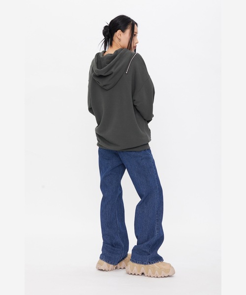 TARGETTO(ターゲット)の「【TARGETTO 】スリットジッパーフーディ / SLIT ZIPPER HOODIE(パーカー・レディース・チャコール/ブラック・FREE)」の20枚目の写真
