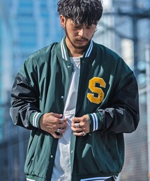 『SILVER BULLET SELECT AP/シルバーバレットセレクト』ポリツイルサガラ刺繍長袖スタジャン